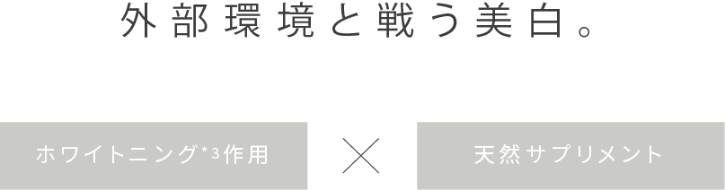 外部環境と戦う美白。
