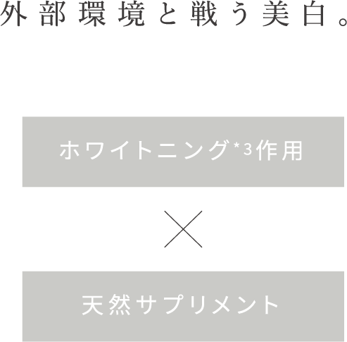 外部環境と戦う美白。